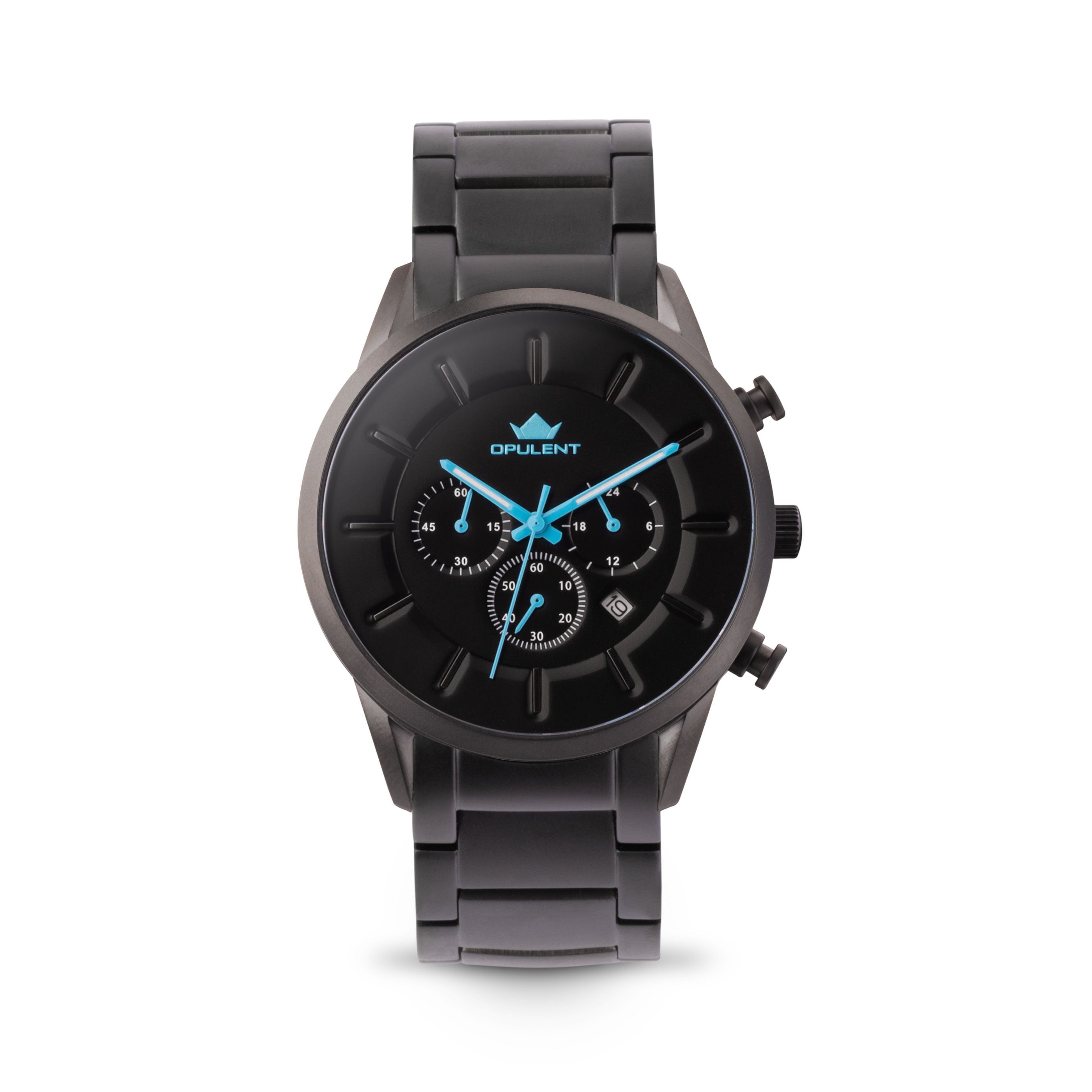 Chrono Limited Black Blue w/ Matte Metal band