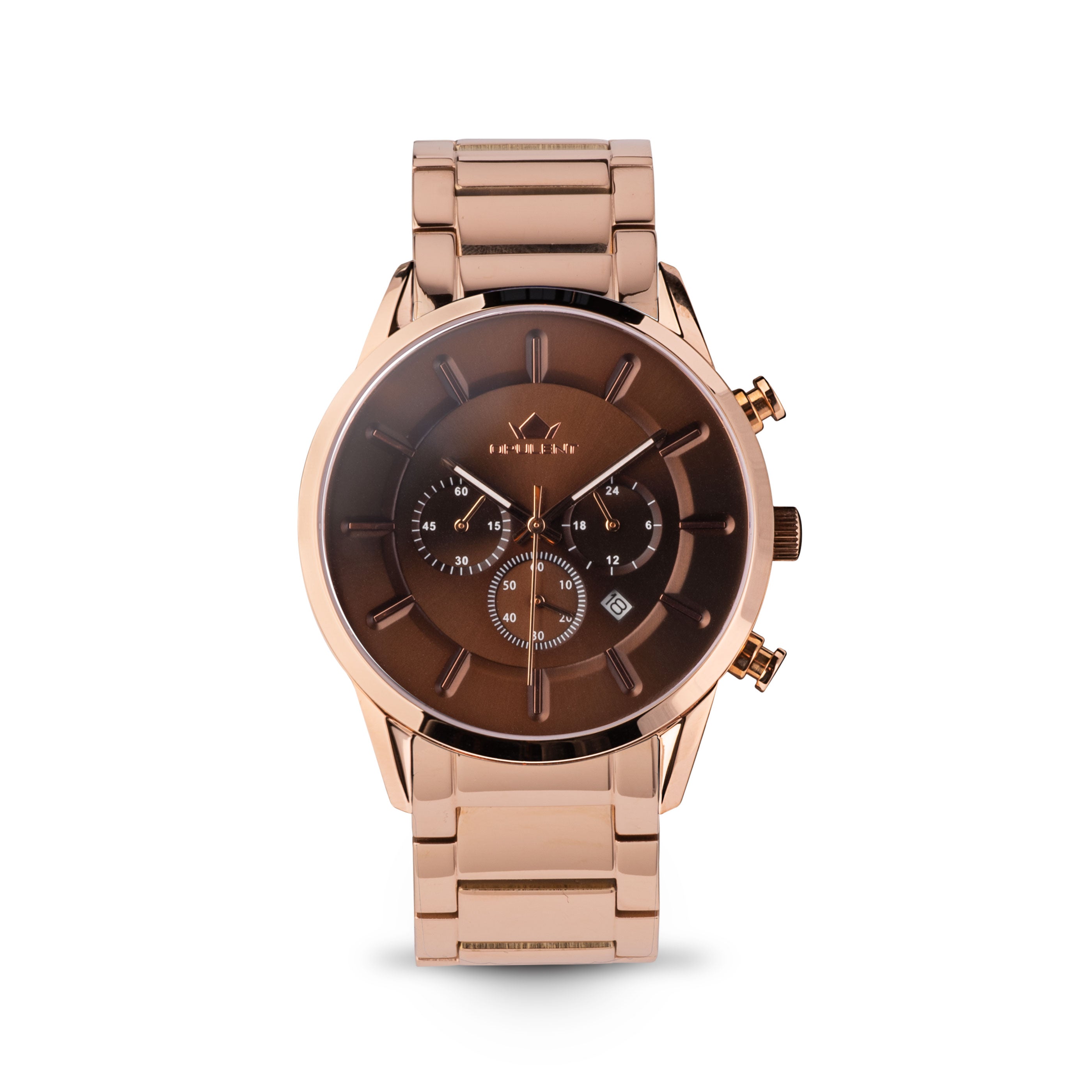 Chrono Limited Chocolate Rose w/ Polished Metal band
