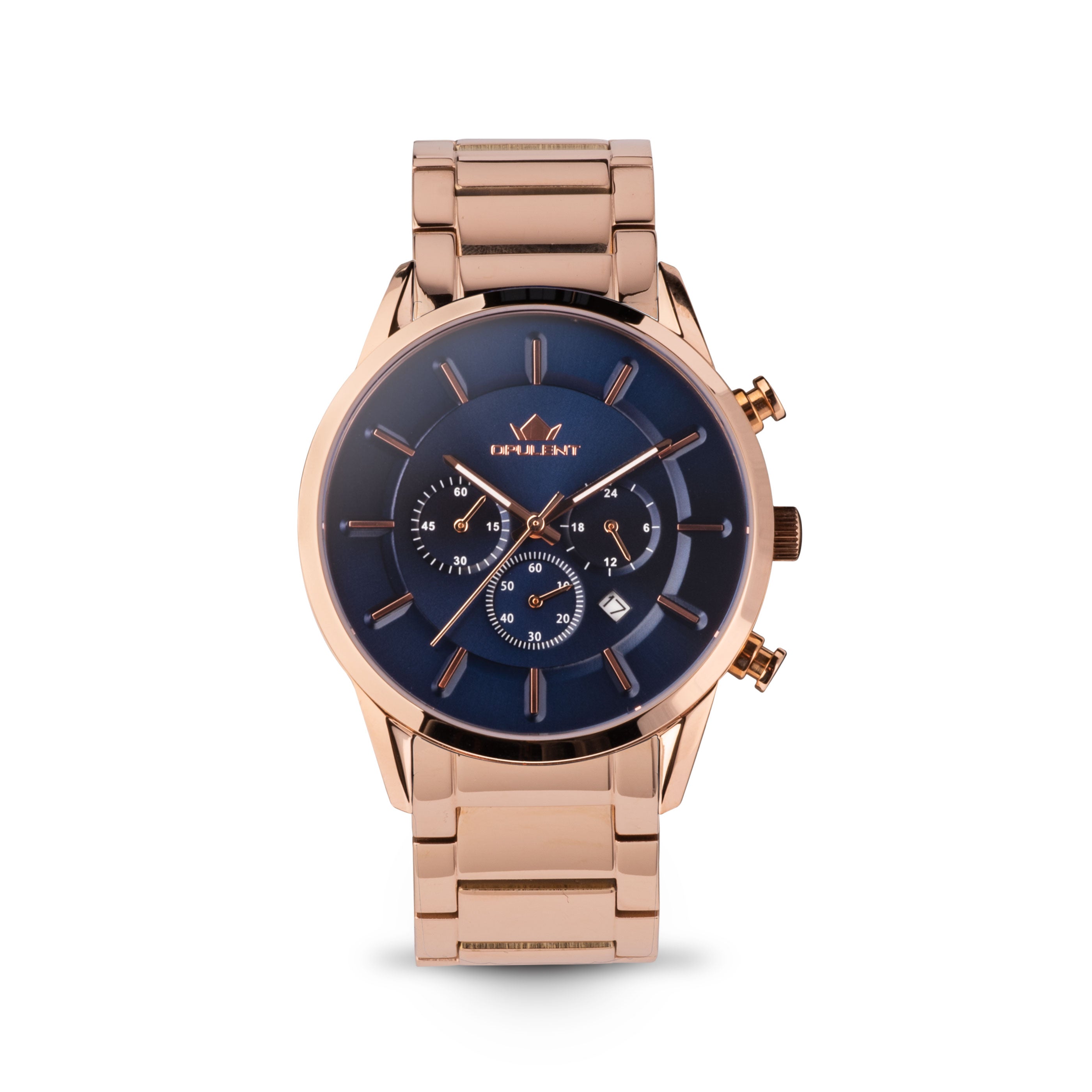 Chrono Limited Navy Rose w/ Polished Metal band