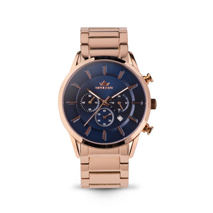Chrono Limited Navy Rose w/ Polished Metal band